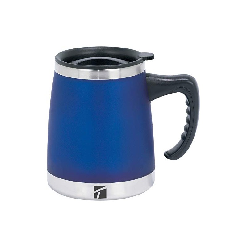 Trudeau Maison Umbria Stainless Steel Desk Mug, 15 oz, Blue