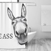 Mahrokh Funny Donkey Shower Curtain Waterproof Fabric Shower Curtain Set
