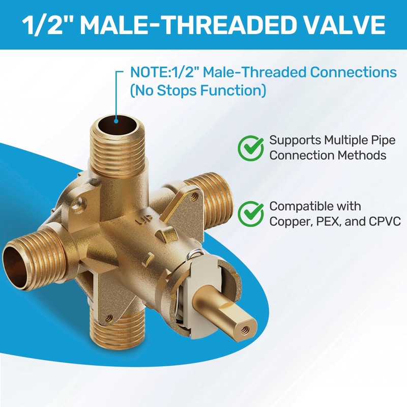 2510 Shower Valve Compatible with Moen Posi-temp Valve, Pressure Balancing