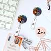 quohet 2 Pack Retractable Badge Holders Cute Badge Reel Badge