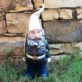 Nowaday Gnomes - "Ooh Rah Marine Gnome Military Soldier Dress Blues with Sword Home & Garden Gnome Statue 14" H
