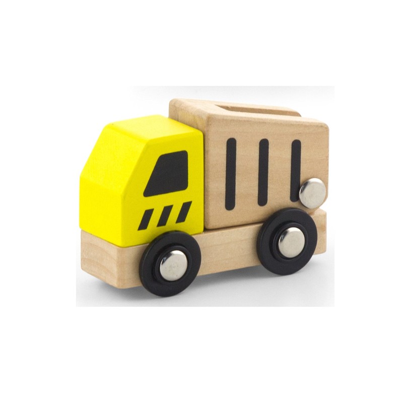 Viga 6 Wooden Construction Vehicles Set - Childrens Push Along