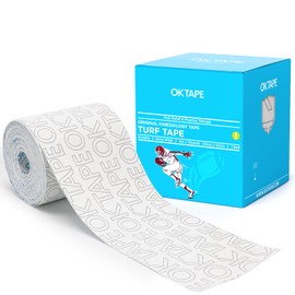 OK TAPE Turf Tape | 4 Inch Wide Kinesiology Tape, Protects Arm from Turf Burn, Waterproof, Ultra Sticky Elastic Athletic Tape for Football (30 Feet) White