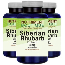 Vitamins Because Siberian Rhubarb Extract 4mg (Rheum rhaponticum) 3X200 Caps Vitamins Because