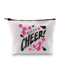 JTOUK Cheer Bags Cheerleading Bags & 5,6,7,8 Cheer Travel Accessories Toiletry Bag Zipper Pouches for Cheerleaders (& 5,6,7,8 Cheer Bag EU)