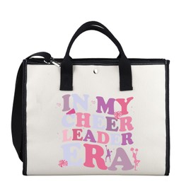 In My Cheerleader Era Tote Bag Cheerleader Gift Cheerleading Coaach Team Cheer Girl Mom Cheer Lover Tote Bag (Cotton, CHEER LEADER tote b 2 uk)