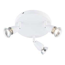 Saxby Amalfi 50W 3 Light Round Gloss White Decorative Commercial Domestic Adjustable Spotlight