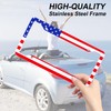LivTee 2 PCS License Plates Cover, with USA Flag and