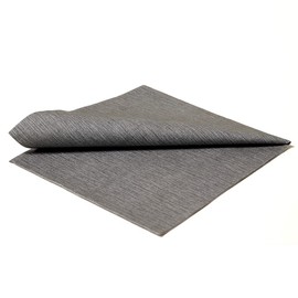 The Napkins 25ct DELUXE Collection Premium Disposable Linen-Feel Napkins (Dinner 40x40cm, Dark Grey)