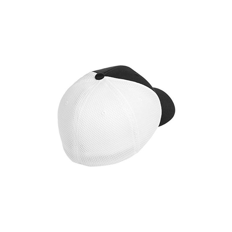 Flexfit Unisex Fitted Cotton Twill Cap, black white