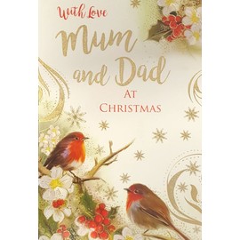 Mum and Dad Christmas Card - Size 6" X 9"
