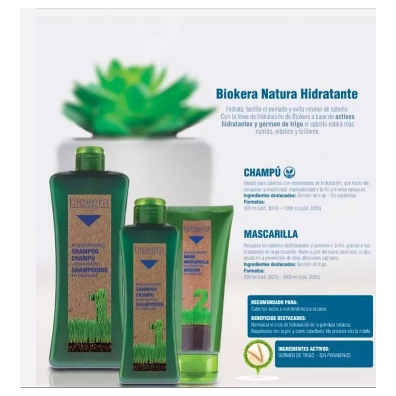 Salerm Biokera Mascarilla Hidratante Para Cabello Seco 1lt