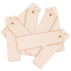40 Pcs Twine Mixed Square Hanging Cards Wood Chip Hangers DIY Bookmarks DIY Hanging Slices Square Gift Tags Craft Tags Wood Disc Ornaments Key Tags
