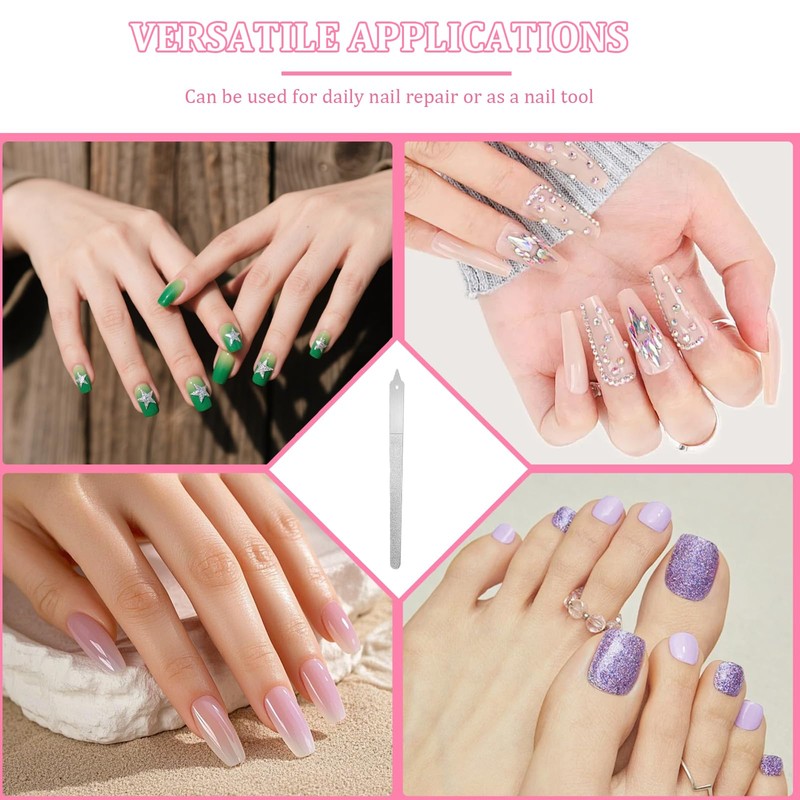 SNIRFAQM 5 Pcs Diamond Deb Nail Files with Sharp Pointed