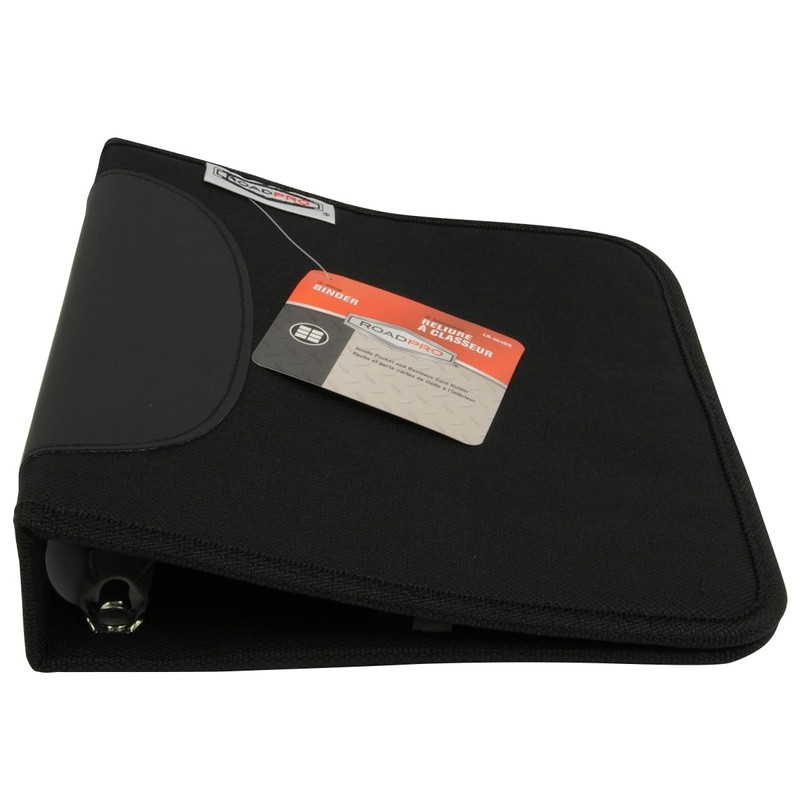 Roadpro LB-004BK 3-Ring Looseleaf Log Binder - Black