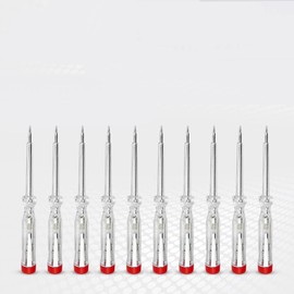Current Tester,Screwdriver,Voltage Tester,60 mm Shaft,3.5mm Blade,200 to 250 V (Set of 10, 5 Variants)