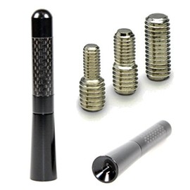 AutoScheich® Universal 9 cm Rod Aerial Short Antenna for Auto Car Foot Base Radio Navi GPS GSM Roof Antenna M6 M5 M4 Adapter