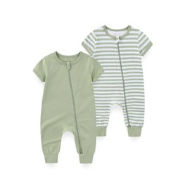 JELYLOVE Zipper 2 Pack Baby Rompers Unisex Casual New born Clothes Infant Birthday Outfit