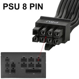 DAOKAI CPU Cable for EVGA,8 Pin to 8 & 4+4 Pin Male to Male EPS CPU Power Cable 60cm/23.62in for T2 T3 G+ G2 G3 G5 G6 GA GM GT P2 P3 P5 P6 P+ (60cm+20cm)