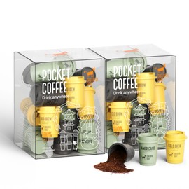 CheerfulGoat Instant Cold Brew Coffee – Speciality Pocket Coffee 100% Arabica, Freeze Dried for Ultimate Freshness, No Sugar, No Additives, Low Acid, Healthy for Iced & Hot, 30 Servings (MIX)