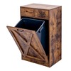 Zvyteay 13 Gallons Tilt Out Trash Can Cabinet, Wooden Trash