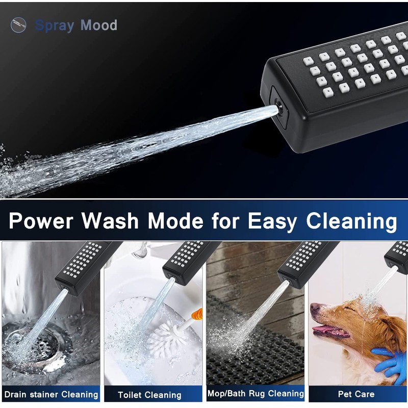 Shower Head, Rain Shower Head with Handheld ,High Pressure 8''