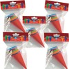 Small School Cone Decoration, Colourful, Height 12 cm, Top Diameter