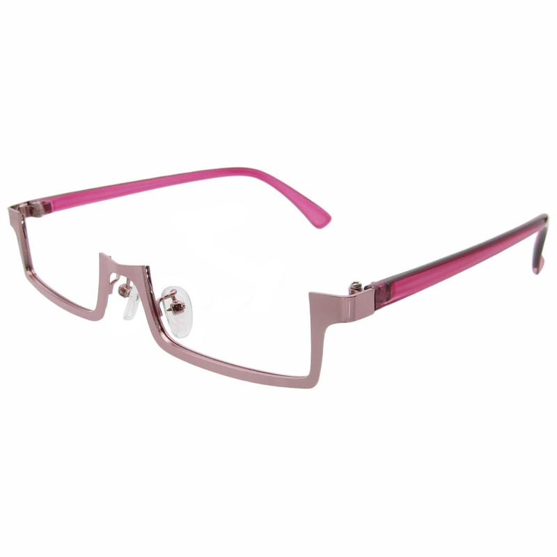 KKD Frameless Cosplay Moe Glasses Under Rim Fashion Glasses Metal