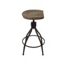 HomePop Maurice Backless Adjustable Stool, Charcoal