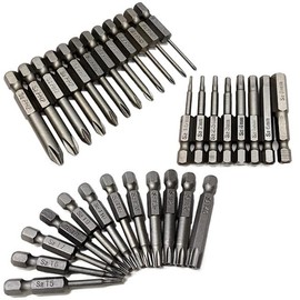 Makita Compatible Screwdriver Bit Magnet Magnetic Hexagonal Shaft Bit Torx Star-shaped Plus Hex Electric Screwdriver Drill Driver (0.25 inch / 50 mm) Set of 32 (DRB3201)
