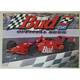 Budweiser Vintage Anheuser Busch Budweiser Cart Racing Tavern / Store Poster 27"x19" NOS