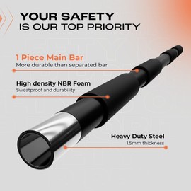 Yes4All Pull Up Bar for Doorway & Ab Straps, Solid 1 Piece Main Bar Construction, Multi Grips Pullup Bar for Home Gym Workout, Pull Up Bar Door Frame