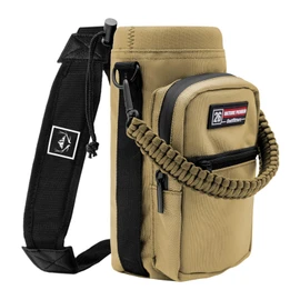 NATURE PIONEOR Water Bottle Holder with Adjustable Strap - 26/32/36/40/46/64oz Insulated Water Bottle Sling Carrier with Paracord Handle & 2 Pockets, Outdoor Sports, Hiking, Camping, Gym