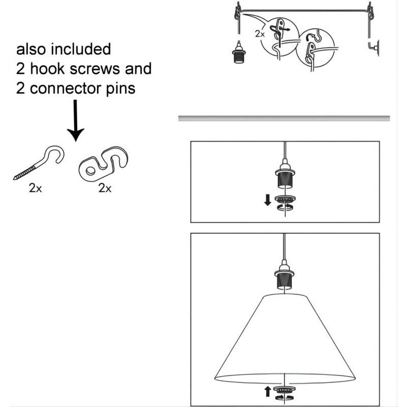 Pendant Light Kit with Dimmer Switch 15 Feet Hanging Lamp