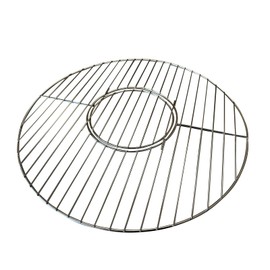 VORTEX (IN)DIRECT HEAT Accessories for Weber Kettle, Big Green Egg, Kamado, BGE and Charcoal Grills (Gourmet BBQ Cooking Grate -Stainless 21.5" with 9" Center)