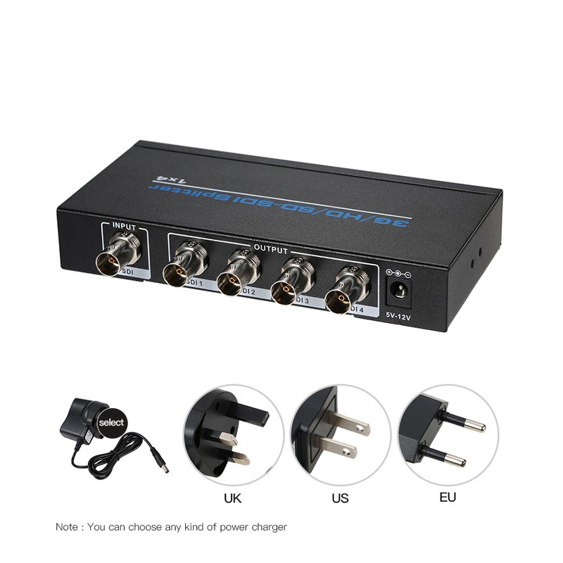 3G/HD/SD_SDI Splitter 1 * 4 Distribution 1 Input 4 Outputs