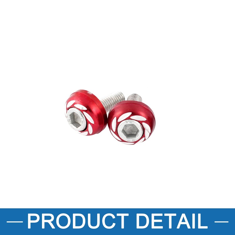 A ABSOPRO Car License Plate Bolt Screw 6mm Thread Round