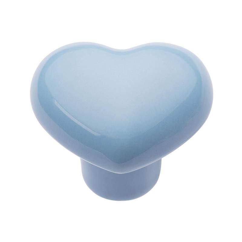 NAKUPENDA Pack of 6 Furniture Knobs Heart Shape Ceramic Cabinet