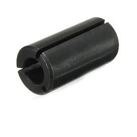 1/2" to 1/4" Router Collet Reduction Sleeve Tool Bit - A3 Carbon Steel Black