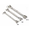 Silver 304 Stainless Steel European Style M8 Turnbuckle Wire Rope