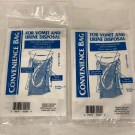 GKR Industries Convenience Emesis Bag Model GKR # 1000/7000 White, X-wide 6" opening, lot of 2
