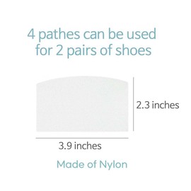 Shoe Heel Wear Hole Prevention Patch Insert/Repair Kit for 2 Pairs (White)