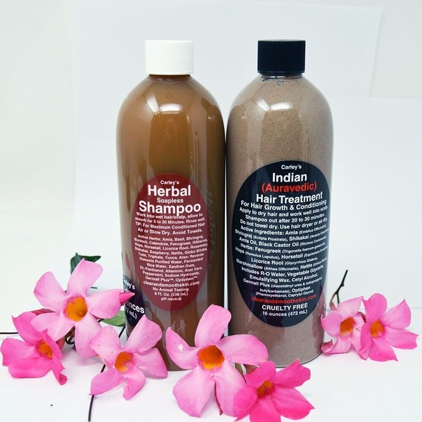 Indian Herbal Hair Treatment and Herbal Shampoo package