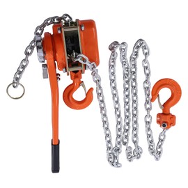 Manual Lever Chain Hoist, Lifting Come Along Ratchet, Chain Hoist 2 Heavy Duty Hooks Ratchet Lever Hoist for Warehouse Garages Construction Automotive Machinery (0.75T3M)