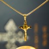 Jekvill 14k Gold Plated Cross Necklace for women and menwith