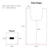 BAGGU Eco Tote Bag, Baby Pattern, 100% Recycled, Black, Free