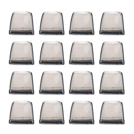 sourcing map 24pcs Chair Leg Floor Protectors Non-Slip Square Chair Leg Pads Caps Covers with Felt Bottom for Hardwood Floors Reduce Noise Scratches, Black (Fit for 1.1-1.4 Inch Legs)