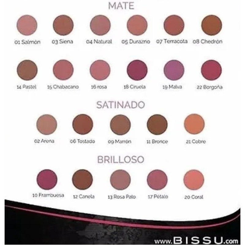 Set/Kit Rubor Blush en Polvo Para Rostro Bissú Nuevo (6