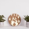 2Pcs Flame Wall Stencil Templates 29.7 x 21cm Reusable Plastic