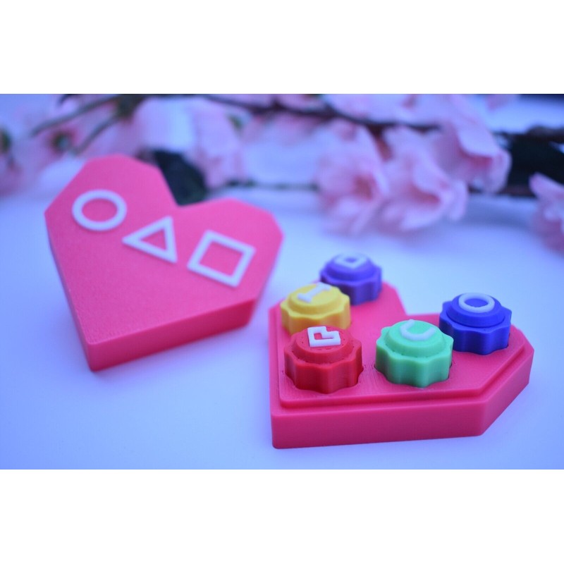 Valentines Day Gift Gonggi Game Heart Chocolate box + Squid
